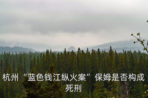 杭州縱火案的保姆多少歲,杭州保姆縱火案中