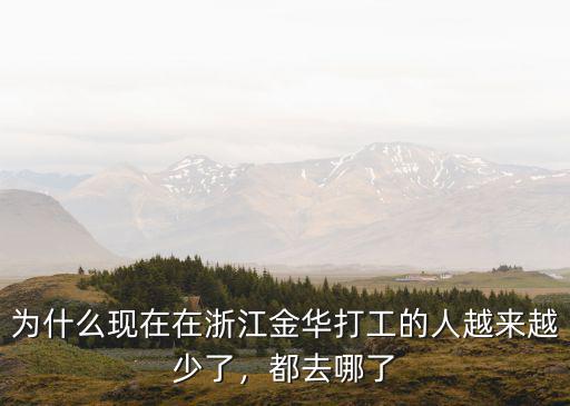 為什么現(xiàn)在在浙江金華打工的人越來越少了，都去哪了
