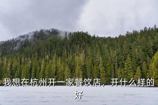 我想在杭州開一家餐飲店，開什么樣的好