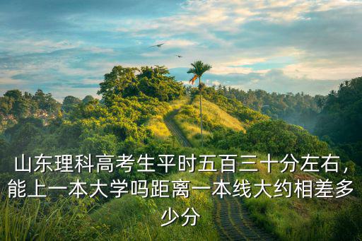 山東理科高考生平時五百三十分左右，能上一本大學嗎距離一本線大約相差多少分