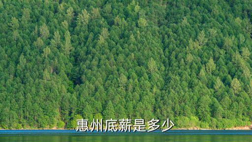 惠州底薪是多少