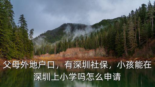 小孩想在深圳上小學怎么辦,在深圳孩子上小學