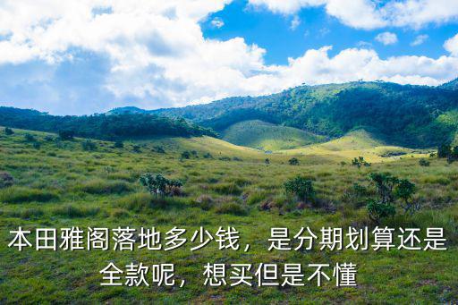 本田雅閣落地多少錢，是分期劃算還是全款呢，想買但是不懂