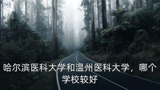 哈爾濱醫科大學和溫州醫科大學，哪個學校較好