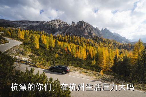 杭漂的你們，在杭州生活壓力大嗎