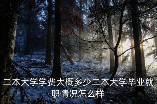 二本大學學費大概多少二本大學畢業就職情況怎么樣