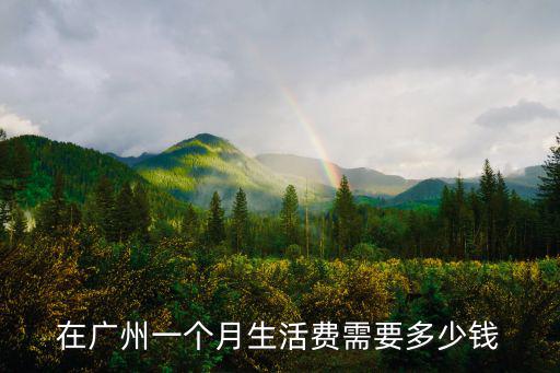 在廣州一個(gè)月生活費(fèi)需要多少錢