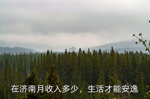 在濟(jì)南月收入多少，生活才能安逸