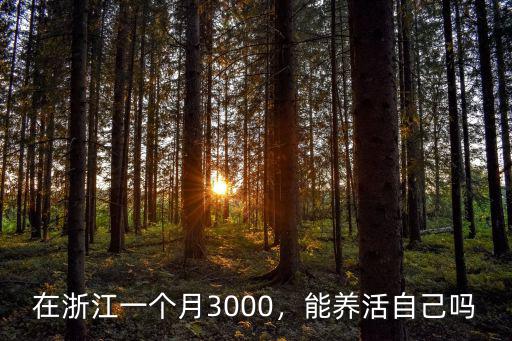 在浙江一個月3000，能養活自己嗎