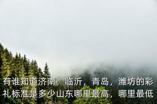 山東青島彩禮多少,濰坊的彩禮標準是多少
