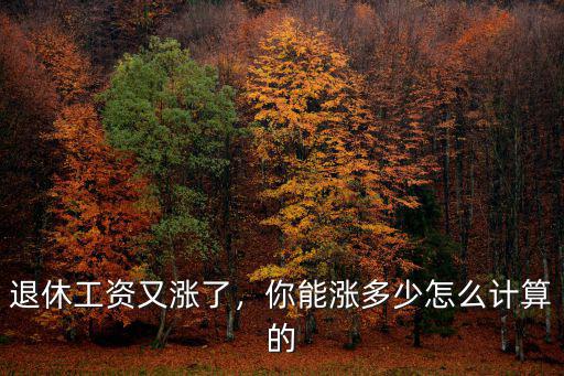 退休工資又漲了，你能漲多少怎么計算的