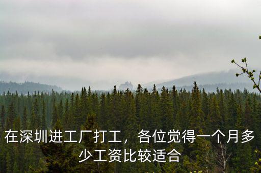 廣東進工廠一個月大概多少錢,一個月能賺多少錢