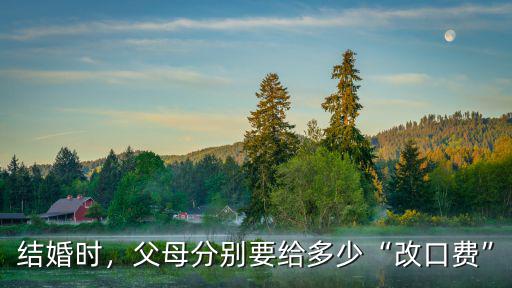 山東招遠結婚改口會多少錢,結婚改口費各自多少合適