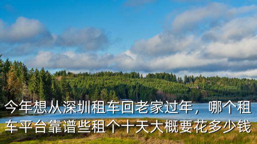 租深圳車牌一年需要多少錢啊,我有一個深圳車牌指標