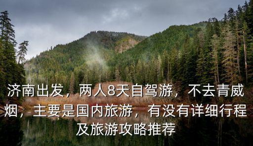 濟南出發，兩人8天自駕游，不去青威煙，主要是國內旅游，有沒有詳細行程及旅游攻略推薦