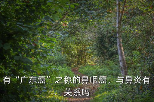 有“廣東癌”之稱的鼻咽癌，與鼻炎有關(guān)系嗎
