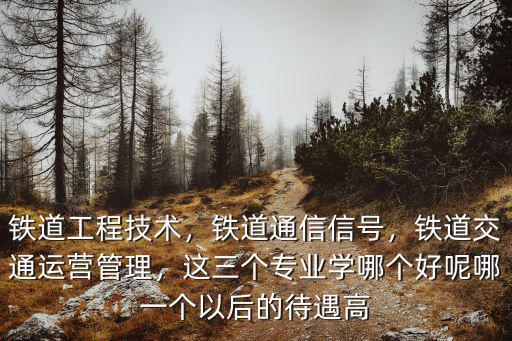 鐵道工程技術(shù)，鐵道通信信號，鐵道交通運營管理，這三個專業(yè)學哪個好呢哪一個以后的待遇高