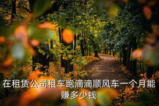 在租賃公司租車跑滴滴順風車一個月能賺多少錢