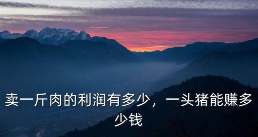 韶關(guān)賣(mài)殺一頭豬賺多少錢(qián)6,一頭豬能賺多少錢(qián)