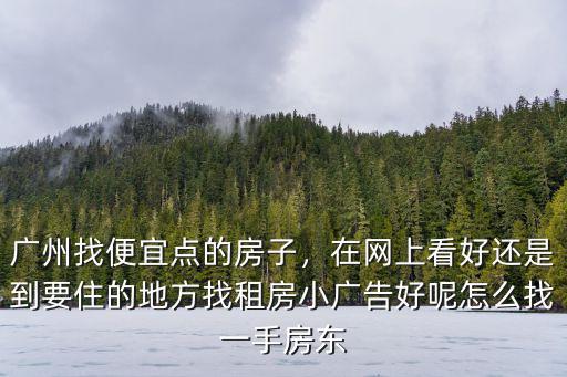 廣州找便宜點的房子，在網上看好還是到要住的地方找租房小廣告好呢怎么找一手房東