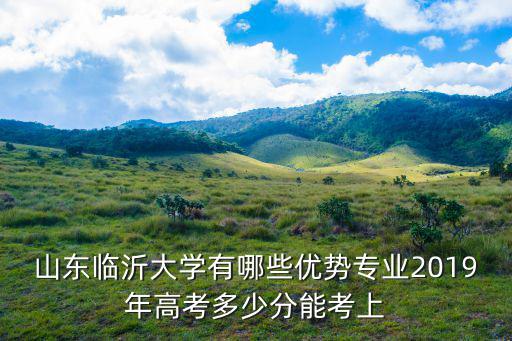 山東臨沂大學有哪些優(yōu)勢專業(yè)2019年高考多少分能考上