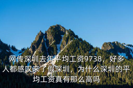 網(wǎng)傳深圳去年平均工資9738，好多人都感嘆來了假深圳，為什么深圳的平均工資真有那么高嗎