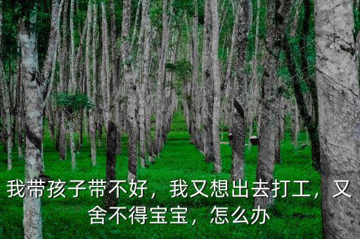 我帶孩子帶不好，我又想出去打工，又舍不得寶寶，怎么辦