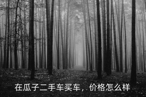 在瓜子二手車買車，價格怎么樣