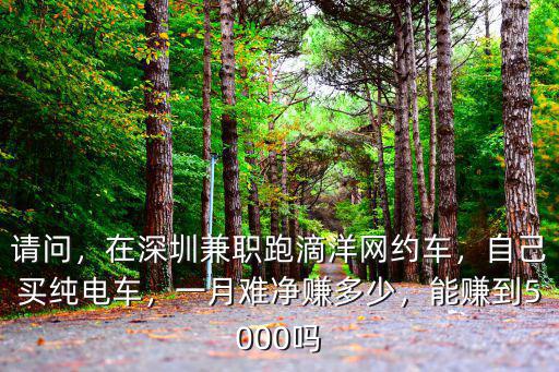 在深圳開滴滴一個能賺多少錢,跑滴滴一個月能賺多少