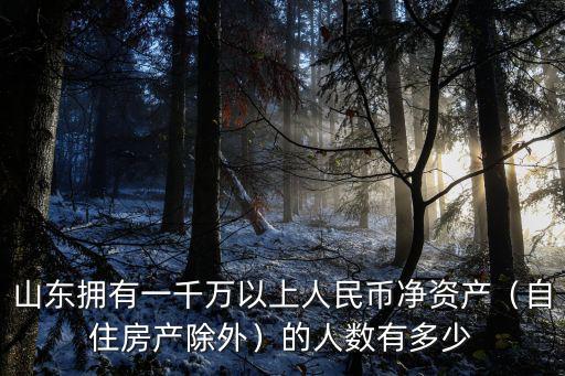 山東首富有多少錢2015,的人數有多少