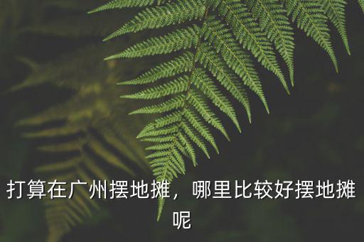 打算在廣州擺地?cái)偅睦锉容^好擺地?cái)偰? class=