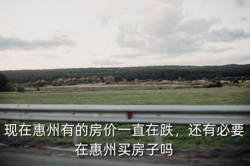 現在惠州有的房價一直在跌，還有必要在惠州買房子嗎