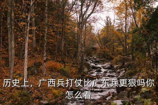 歷史上，廣西兵打仗比廣東兵更狠嗎你怎么看