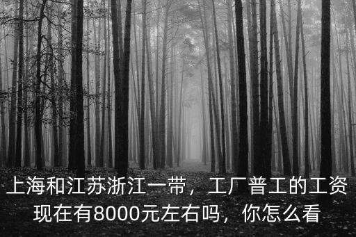 上海和江蘇浙江一帶，工廠普工的工資現(xiàn)在有8000元左右嗎，你怎么看