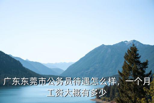 廣東東莞市公務員待遇怎么樣，一個月工資大概有多少