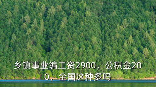 鄉鎮事業編工資2900，公積金200，全國這種多嗎