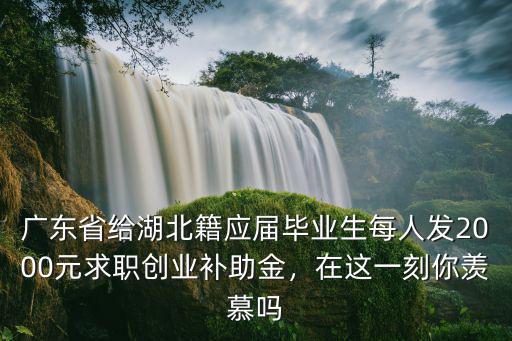 廣東省給湖北籍應屆畢業生每人發2000元求職創業補助金，在這一刻你羨慕嗎
