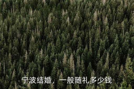 寧波結(jié)婚，一般隨禮多少錢