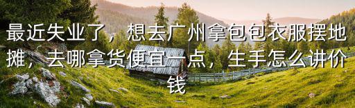 最近失業了，想去廣州拿包包衣服擺地攤，去哪拿貨便宜一點，生手怎么講價錢