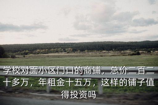 嘉興小區(qū)門口的門面租金多少,學(xué)校對(duì)面小區(qū)門口的商鋪