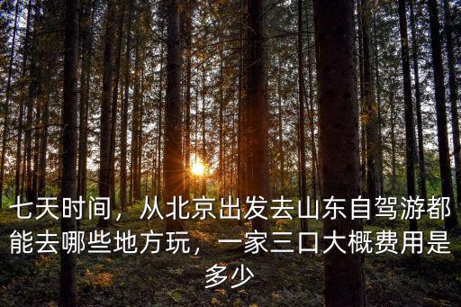 七天時間，從北京出發去山東自駕游都能去哪些地方玩，一家三口大概費用是多少
