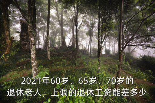 2021年60歲、65歲、70歲的退休老人，上調(diào)的退休工資能差多少
