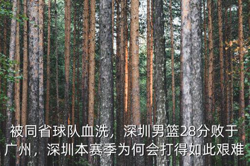 被同省球隊血洗，深圳男籃28分敗于廣州，深圳本賽季為何會打得如此艱難