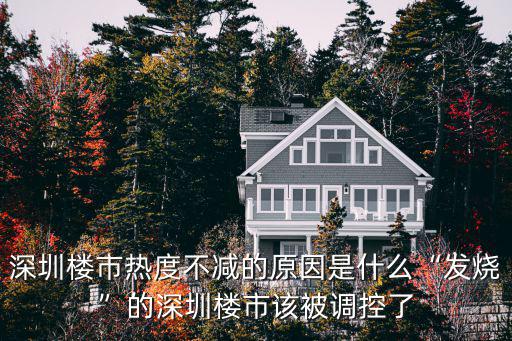 深圳樓市熱度不減的原因是什么“發(fā)燒”的深圳樓市該被調(diào)控了