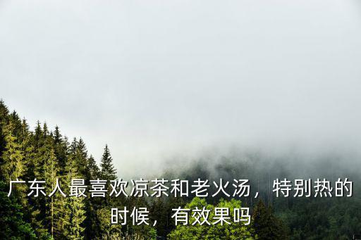 廣東人最喜歡涼茶和老火湯，特別熱的時候，有效果嗎