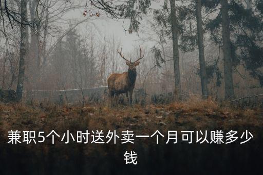 兼職5個小時送外賣一個月可以賺多少錢