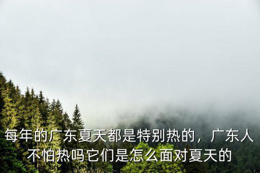 每年的廣東夏天都是特別熱的，廣東人不怕熱嗎它們是怎么面對夏天的