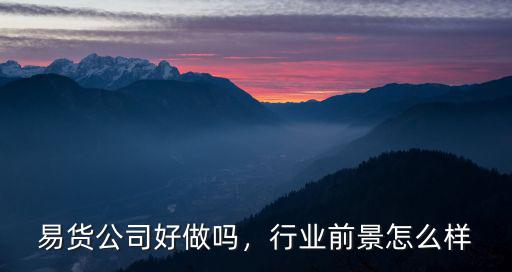 易貨公司好做嗎，行業前景怎么樣