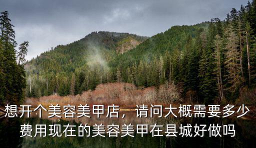 想開個美容美甲店，請問大概需要多少費用現在的美容美甲在縣城好做嗎
