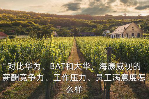 對比華為、BAT和大華，海康威視的薪酬競爭力、工作壓力、員工滿意度怎么樣